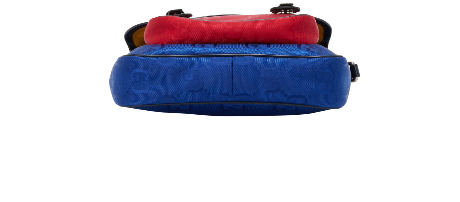 GG Colour Block Messenger, &pound;320, Handbags, Blue/Red/Yellow, Nylon, Top view